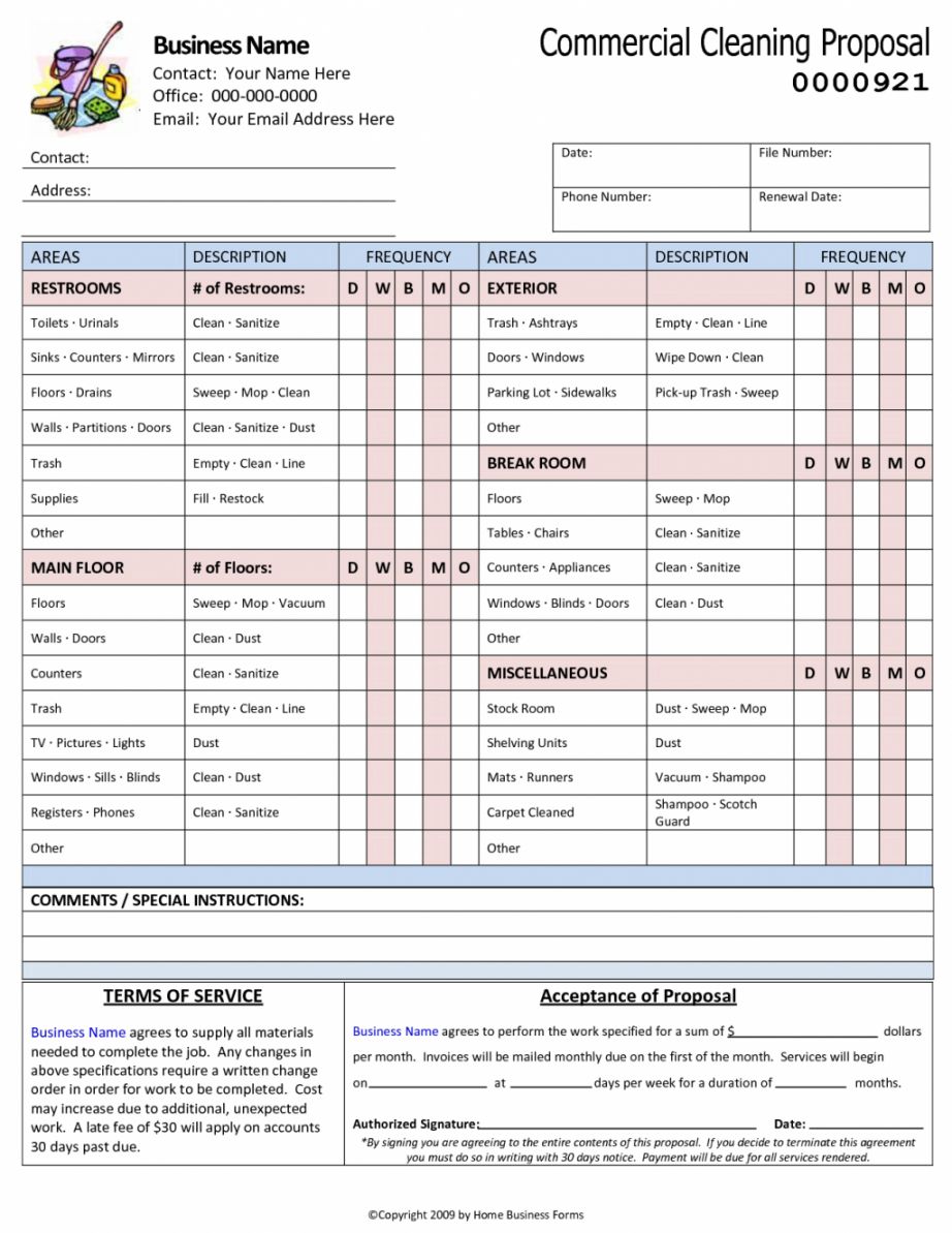 Commercial Cleaning Invoice